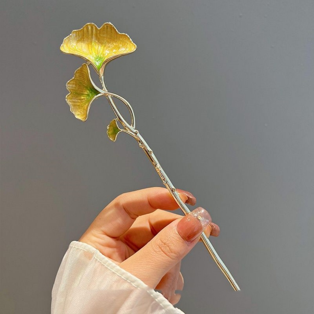 Tech Accessories For Women - New Chinese-Style Ginkgo Leaf Hairpin for