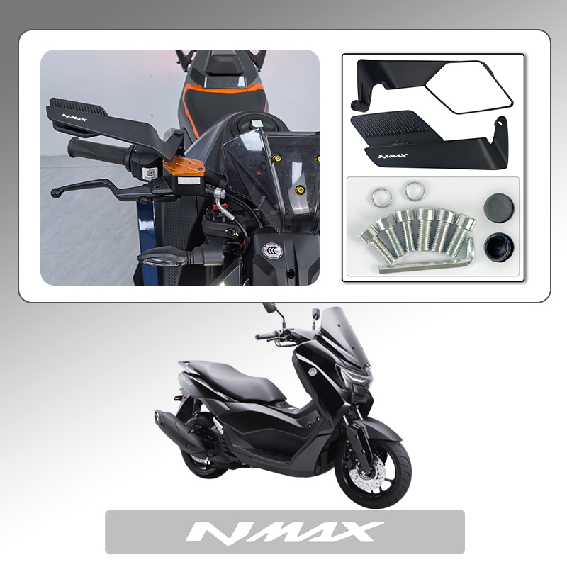 Nmax Tech Max Accessories - Pair Motorcycle Side Mirror Anti‑Glare Rearview