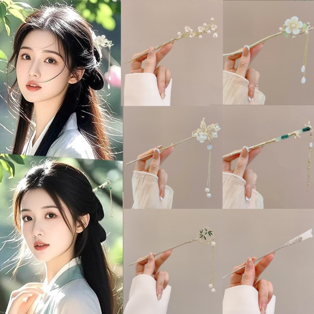 Tech Accessories For Women - 1/6pcs Elegant Chinese Style Tassel Hair