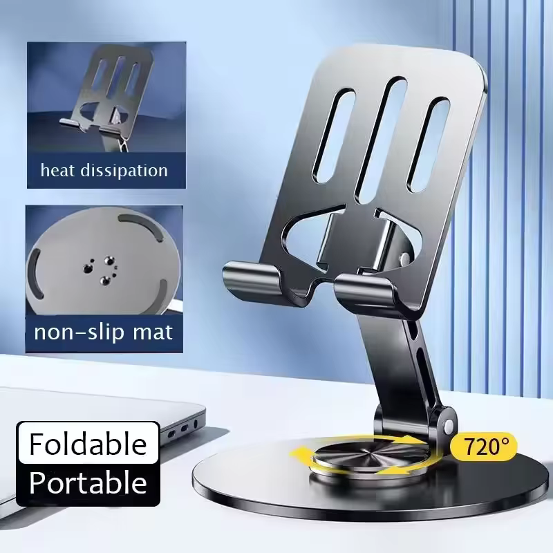 Phone Stand Aluminum - 720° Rotate Aluminum Alloy Portable Tablet