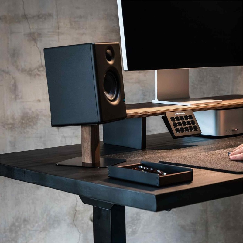Black Walnut Speaker Stand Des - Tech Room Accessories review and price