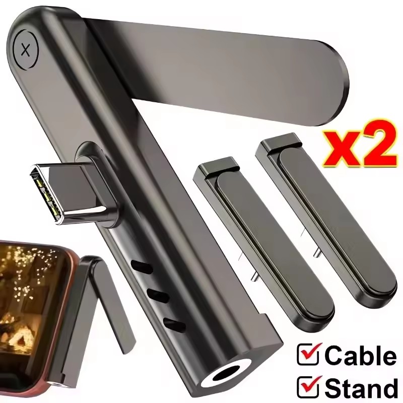 2/1PCS Portable USB C To 3.5mm - Phone Stand Aluminum review and price