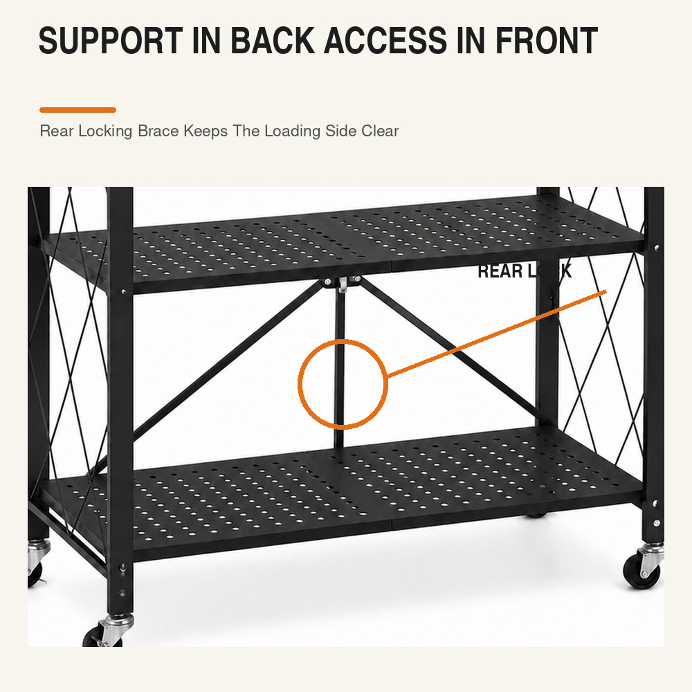 Zoe 3 Tier Foldable Rolling St - Tech Room Accessories review and price